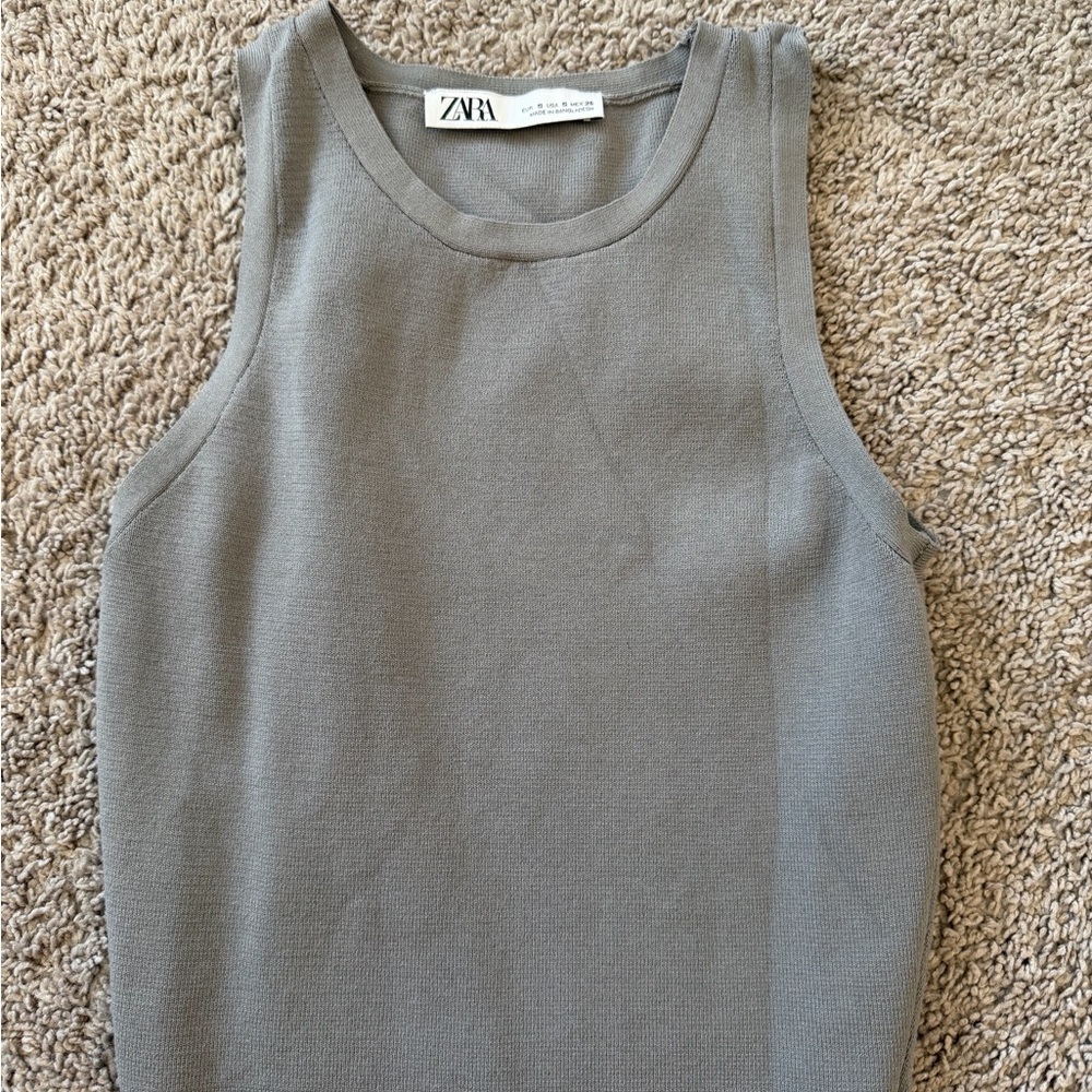 Zara Charcoal Sleeveless Tank Top